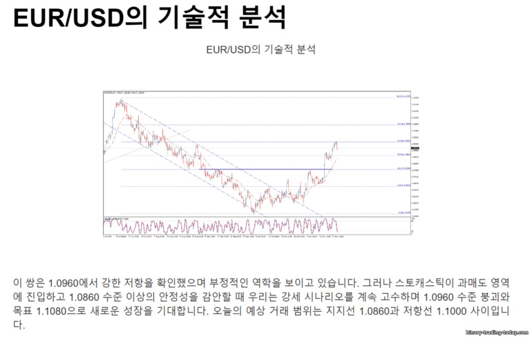 바이너리 옵션 브로커의 시장 분석