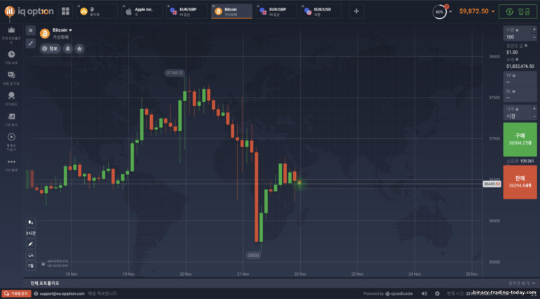 IQ Option 브로커 거래 플랫폼