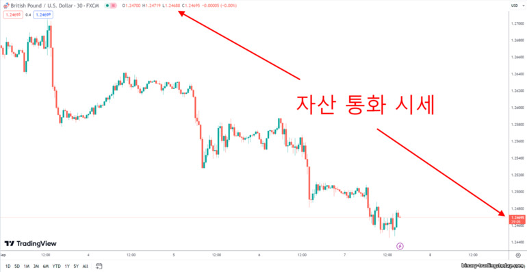 자산의 통화 시세