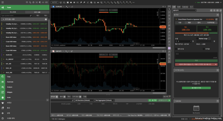 Deriv cTrader 거래 플랫폼