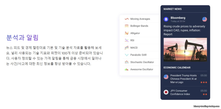 브로커 IQ Option의 전문 거래 플랫폼