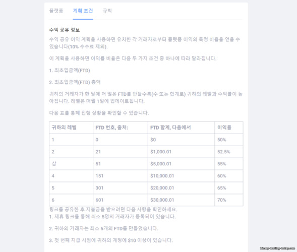 수익 공유 Binomo - 최대 70%