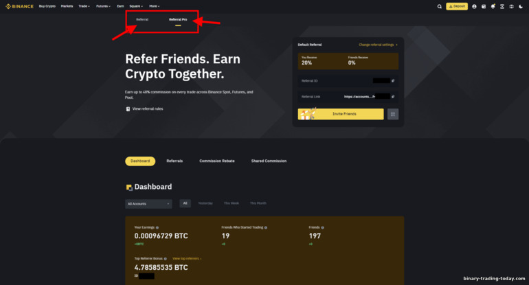 Binance 리퍼럴 프로그램