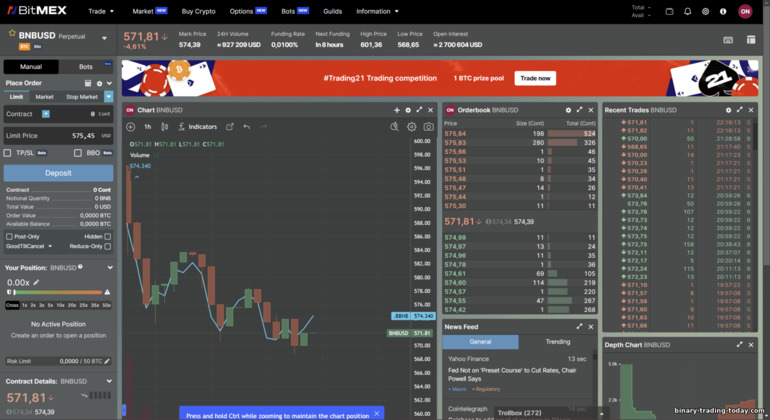 BitMex 마진 트레이딩 플랫폼