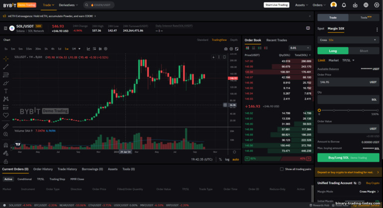 ByBit 데모 트레이딩 기능
