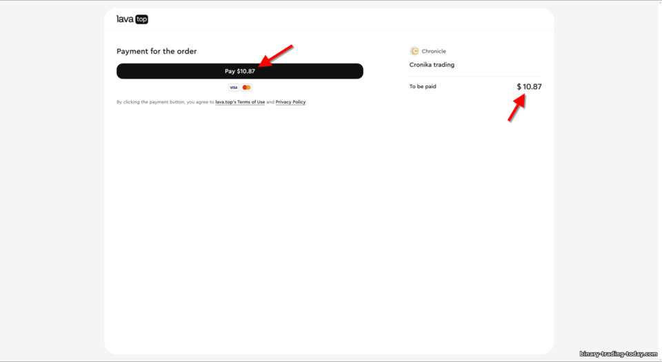 Cronika 입금 수수료
