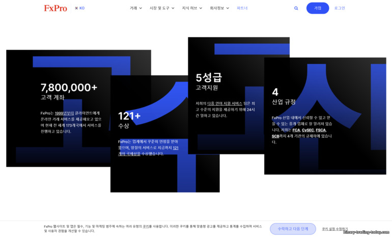 FXPro 브로커의 장점