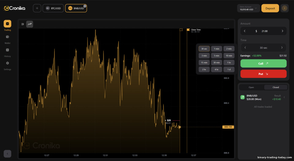 Cronika 옵션 만기 시간