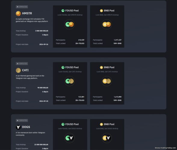 Binance Launchpool 기능