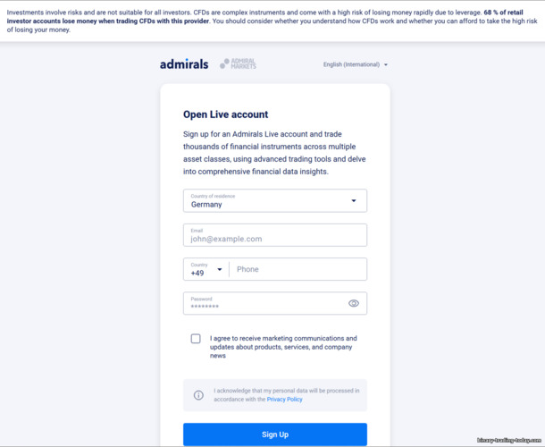 Admirals 브로커 계정 등록 Admirals 브로커 계정 등록