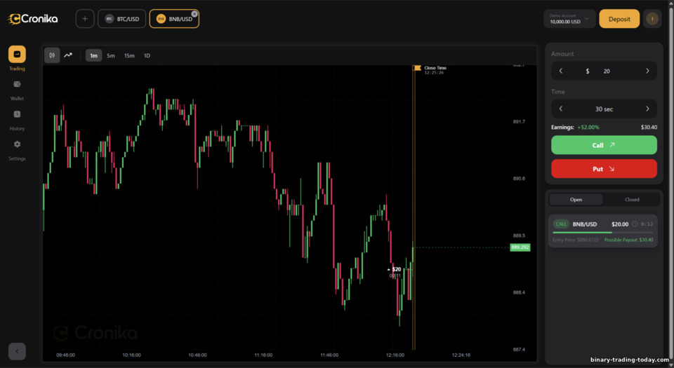 Cronika 브로커 거래 플랫폼